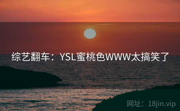 综艺翻车：YSL蜜桃色WWW太搞笑了